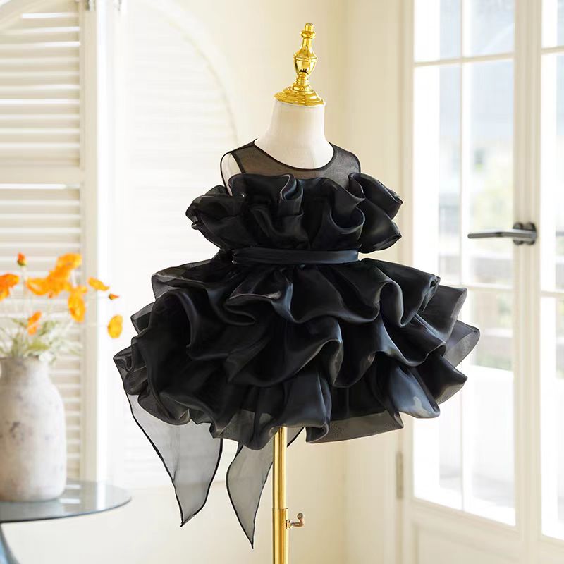 Stylish Girl Dress for Kids 1st Toddler Birthday Party Gown J731 Black / child-8 Stylish Girl Dress for Kids 1st Toddler Birthday Party Gown J731 Black / child-8