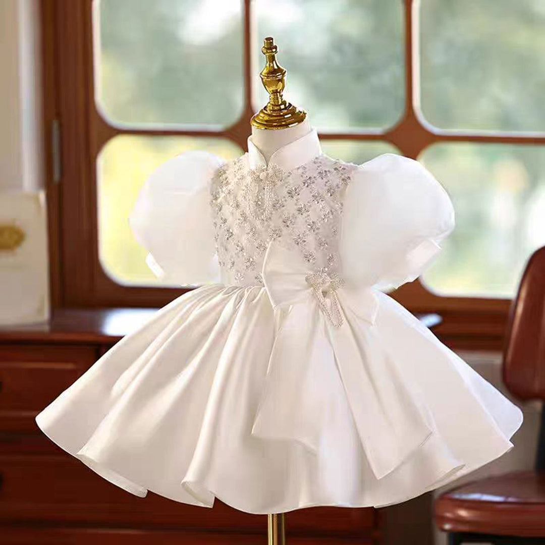 White Girl Puffy Dress Princess for Kids 1st Birthday Party First Comm DreamyVow White Girl Puffy Dress Princess for Kids 1st Birthday Party First Comm DreamyVow