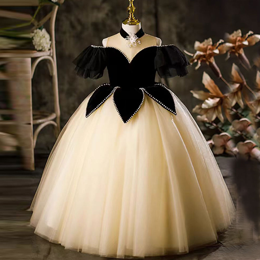 Elegant Black Off-Shoulder Princess Ball Gown Dress J115 DreamyVow Elegant Black Off-Shoulder Princess Ball Gown Dress J115 DreamyVow