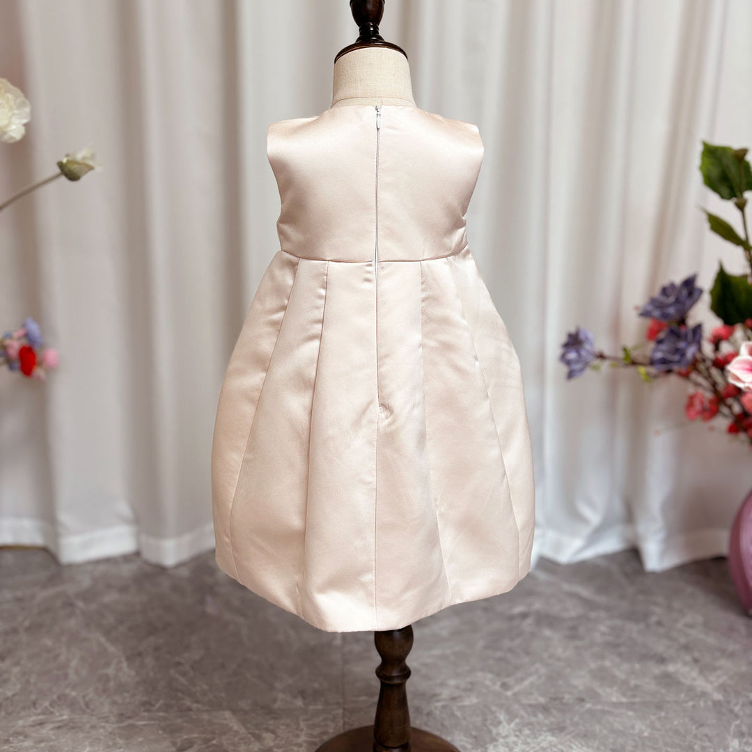 Elegant Ivory Two Piece Girl Dress 3D Flowers Satin Princess J207 DreamyVow Elegant Ivory Two Piece Girl Dress 3D Flowers Satin Princess J207 DreamyVow