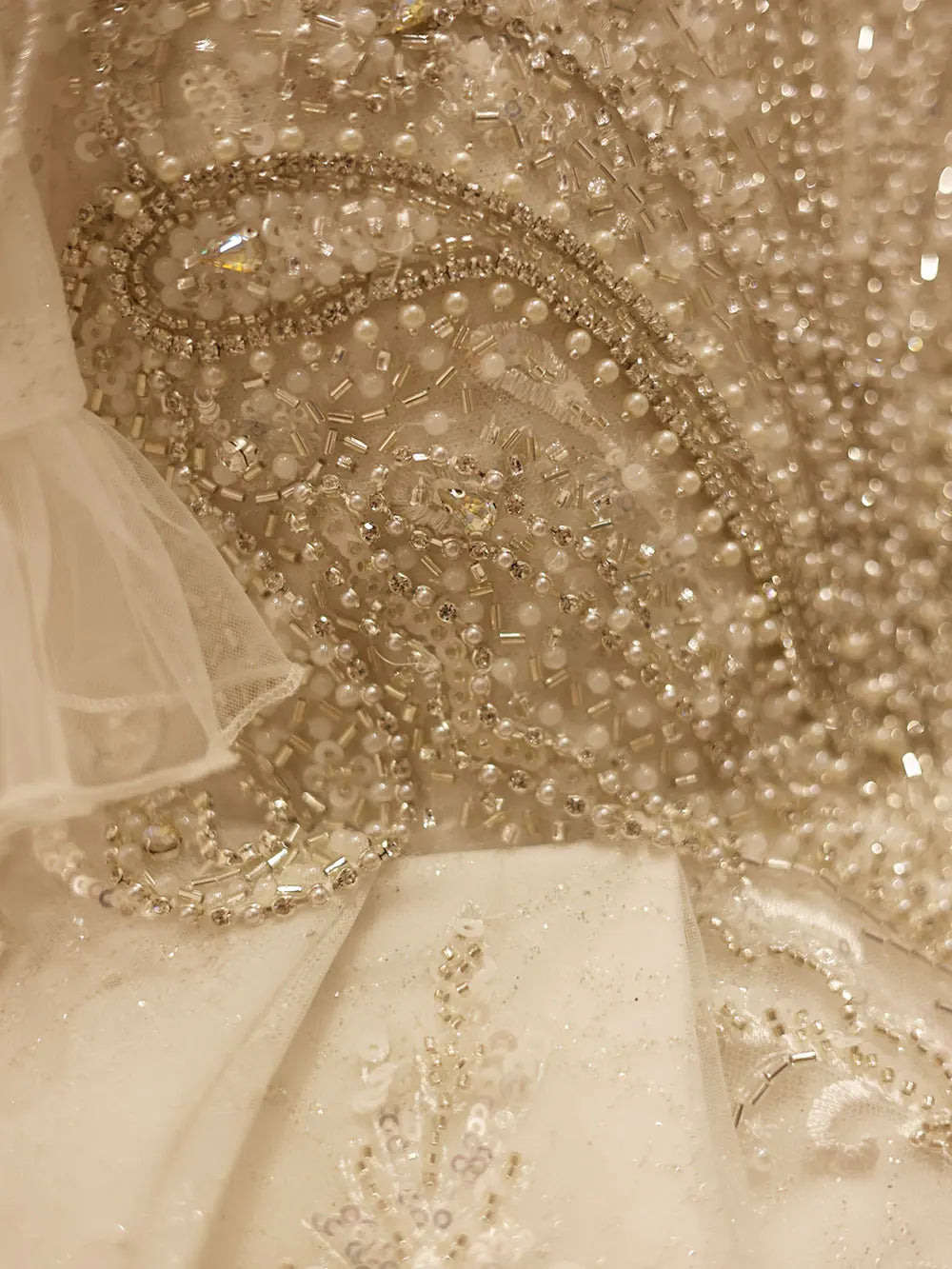 Luxury Arabic White Girl Quinceanera Dresses Beaded J095 Ivory / child-4 Luxury Arabic White Girl Quinceanera Dresses Beaded J095 Ivory / child-4