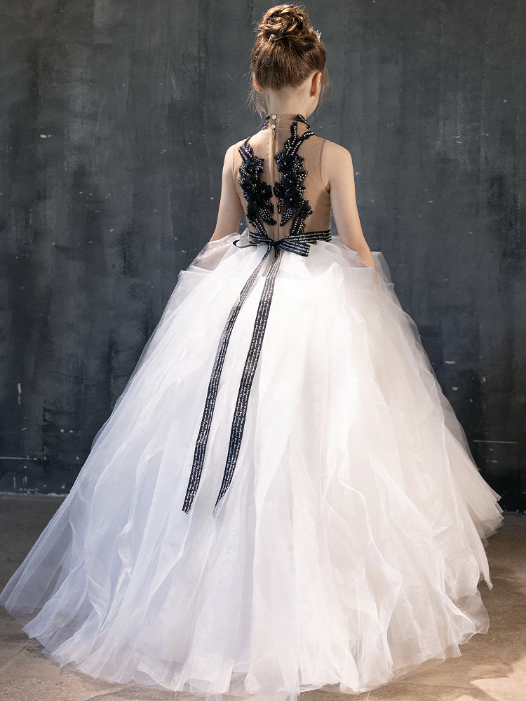 black and white bridesmaid dresses under 100 White Bridesmaid Dresses Long 2024 Sheath Tank African Formal Dress with Black Appliques