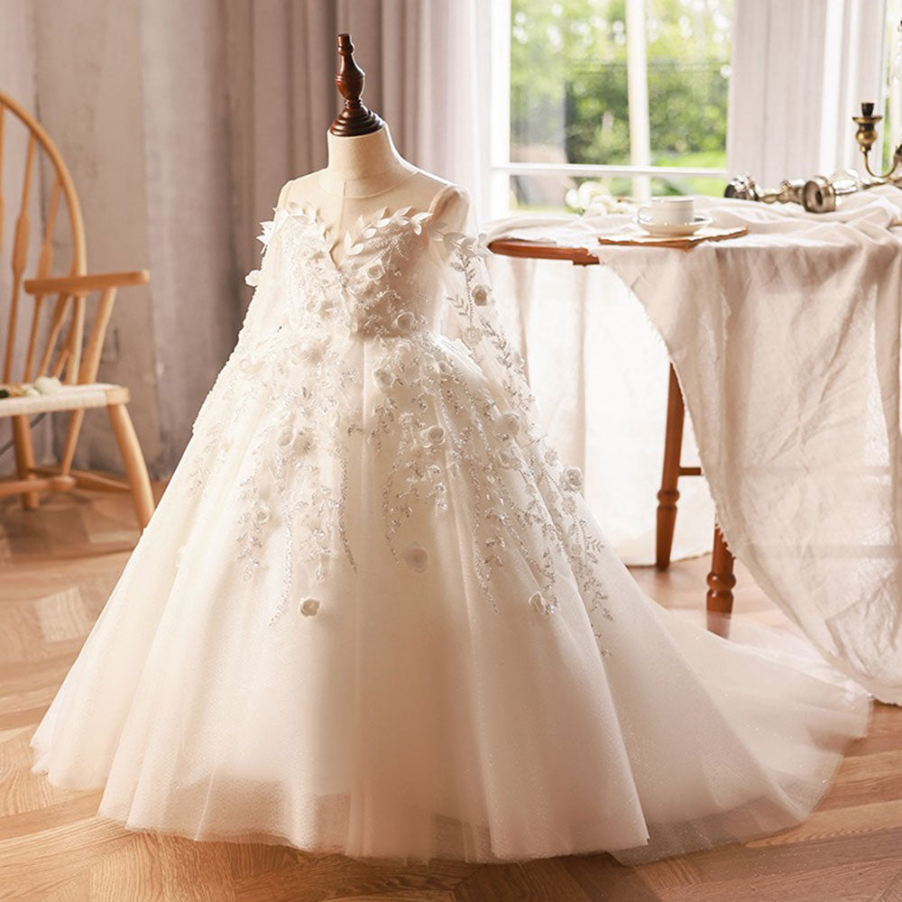windsor white dress with flowers Through The Meadow Floral Corset Named for her grandmother Lainey Floral Sequin Bow Back