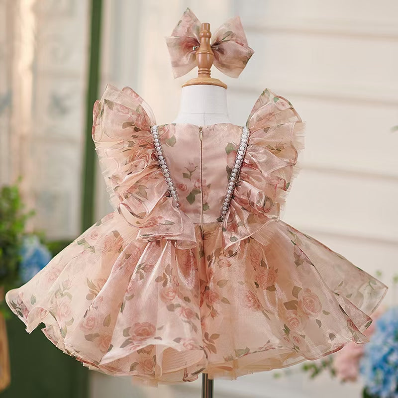 champagne infant dress Champagne Baby Dress