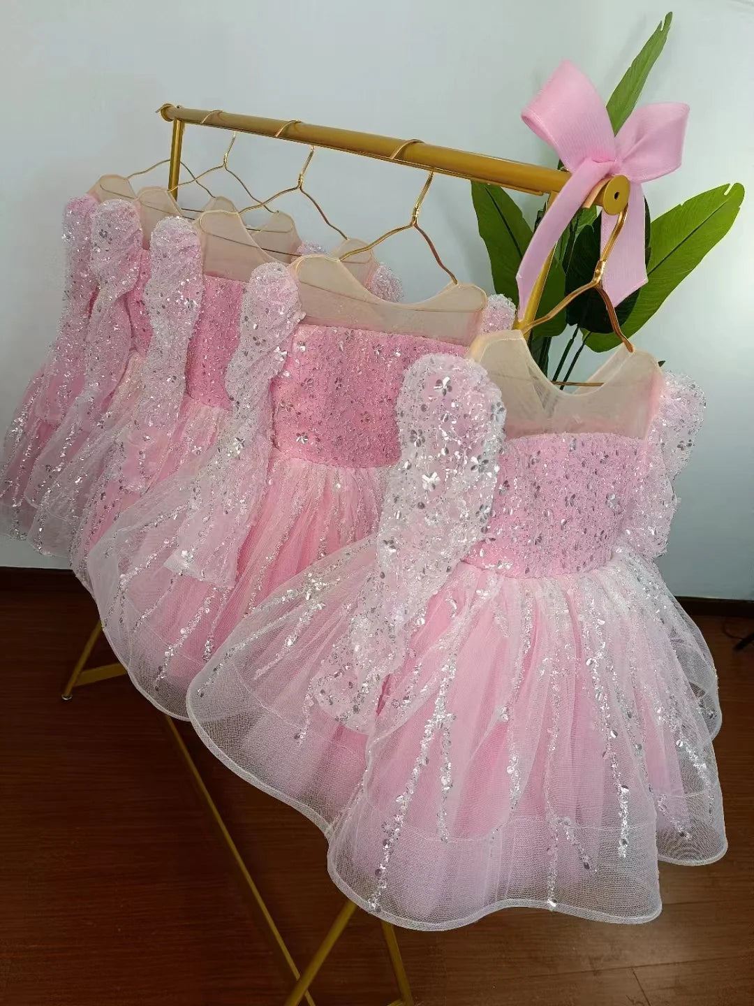 baby girl princess dresses PatPat Princess Dresses for Baby Girls Floral Mesh Long-sleeve Pink Tutu Dress, 12-18 Months