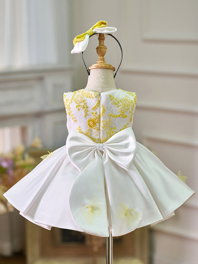 white birthday dress for baby Marryshe - Little Girl Dresses