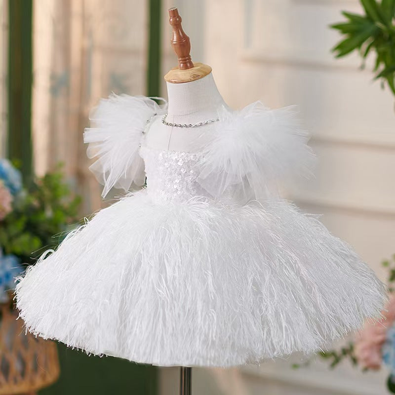 Tutu Dress Birthday Special Dress For Year Girl DWhite Knee Length Baby 1st Birthday Girl Dress J304 DreamyVow Tutu Dress Birthday Special Dress For Year Girl DWhite Knee Length Baby 1st Birthday Girl Dress J304 DreamyVow