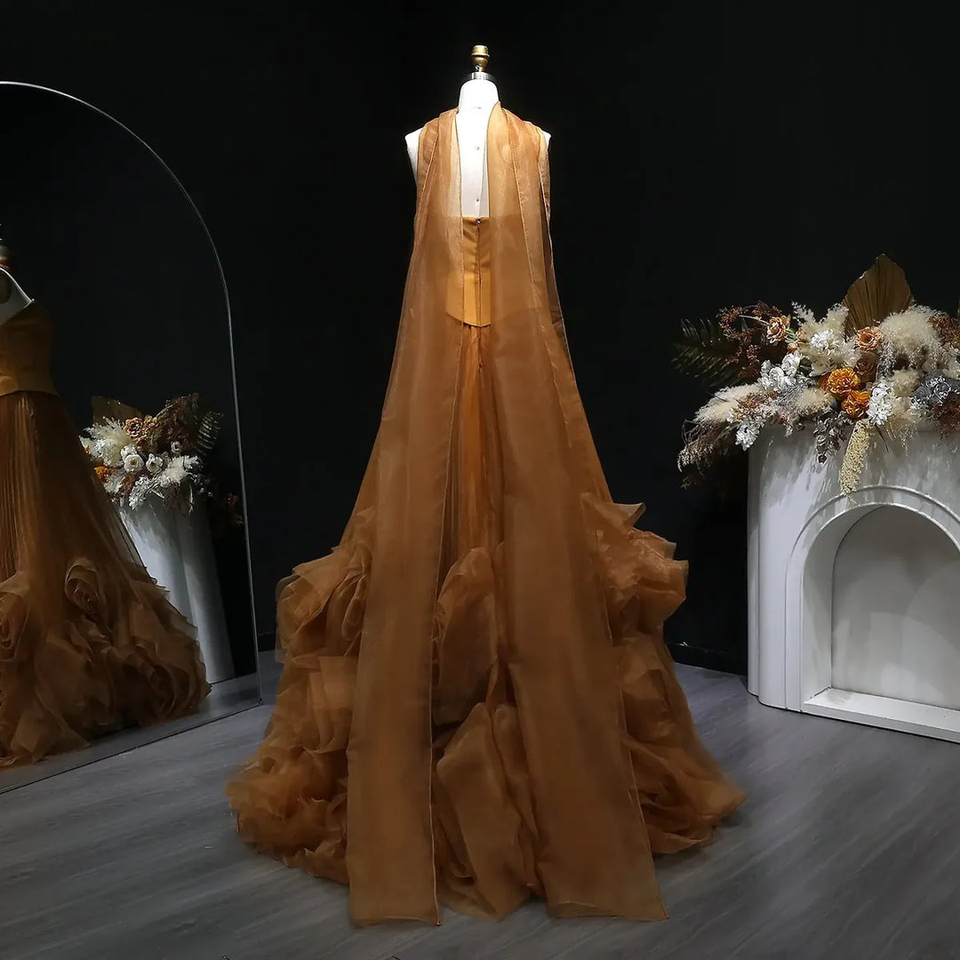 Elegant Green Strapless 3D Flowers Evening Dress SS230