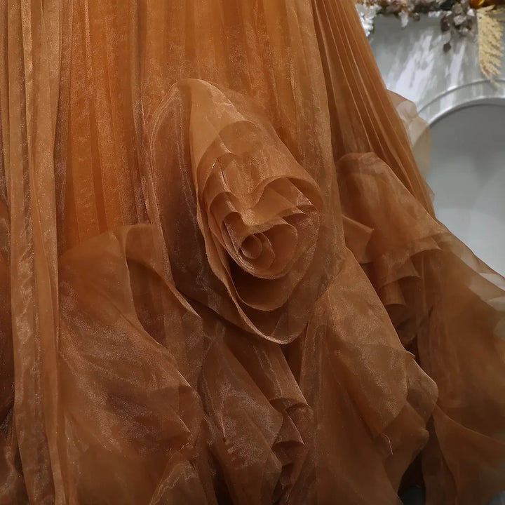 Elegant Green Strapless 3D Flowers Evening Dress SS230