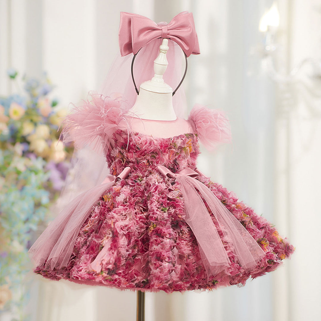 Elegant Floral Flower Girl Dress Princess Birthday Party J846