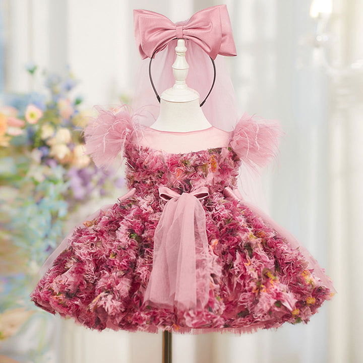 Elegant Floral Flower Girl Dress Princess Birthday Party J846