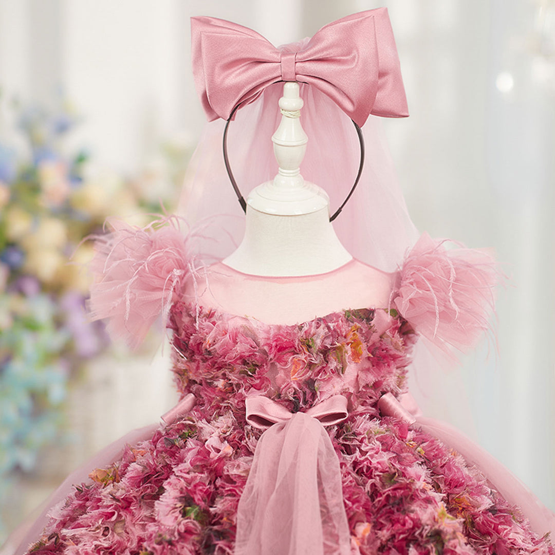 Elegant Floral Flower Girl Dress Princess Birthday Party J846