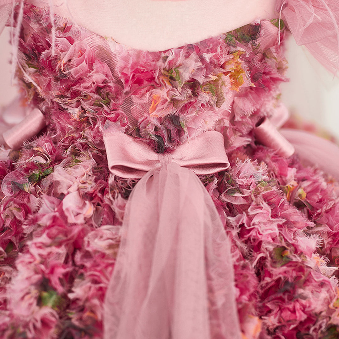 Elegant Floral Flower Girl Dress Princess Birthday Party J846