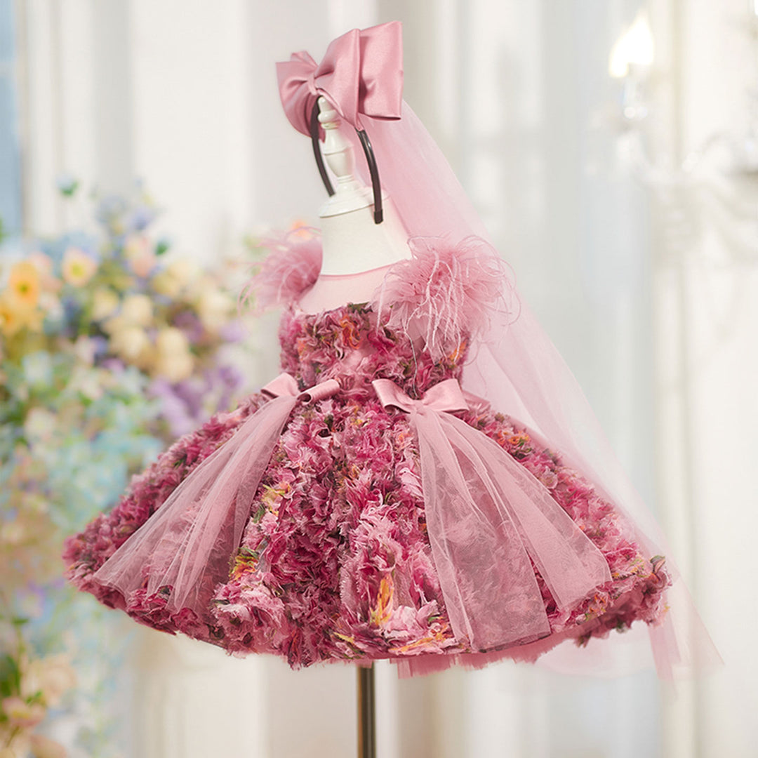 Elegant Floral Flower Girl Dress Princess Birthday Party J846