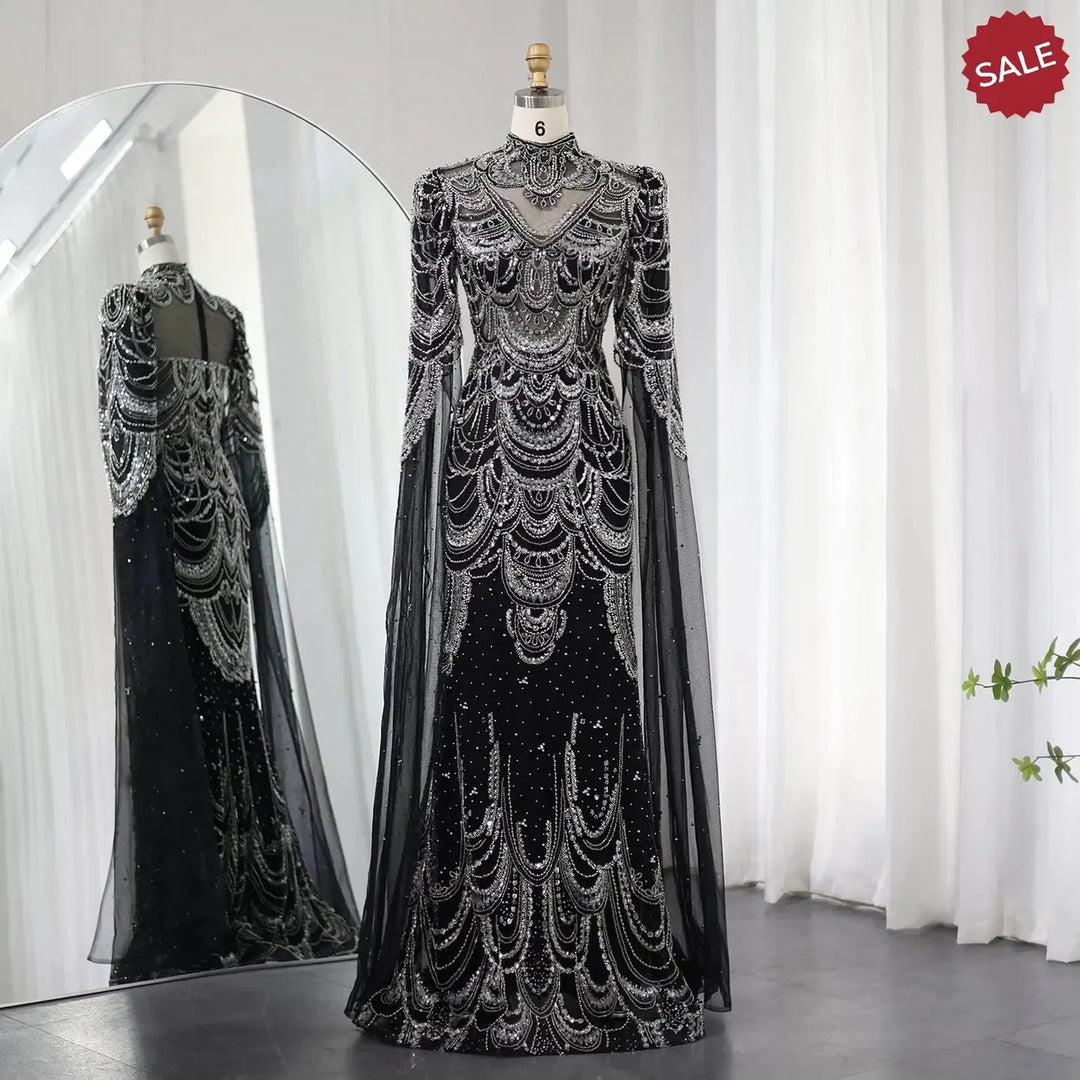 Gray Long Sleeve Overskirt Evening Dress for Women Wedding Party Pink Plus Size Arabic Dubai Long Formal Gown 060 DreamyVow Gray Long Sleeve Overskirt Evening Dress for Women Wedding Party Pink Plus Size Arabic Dubai Long Formal Gown 060 DreamyVow
