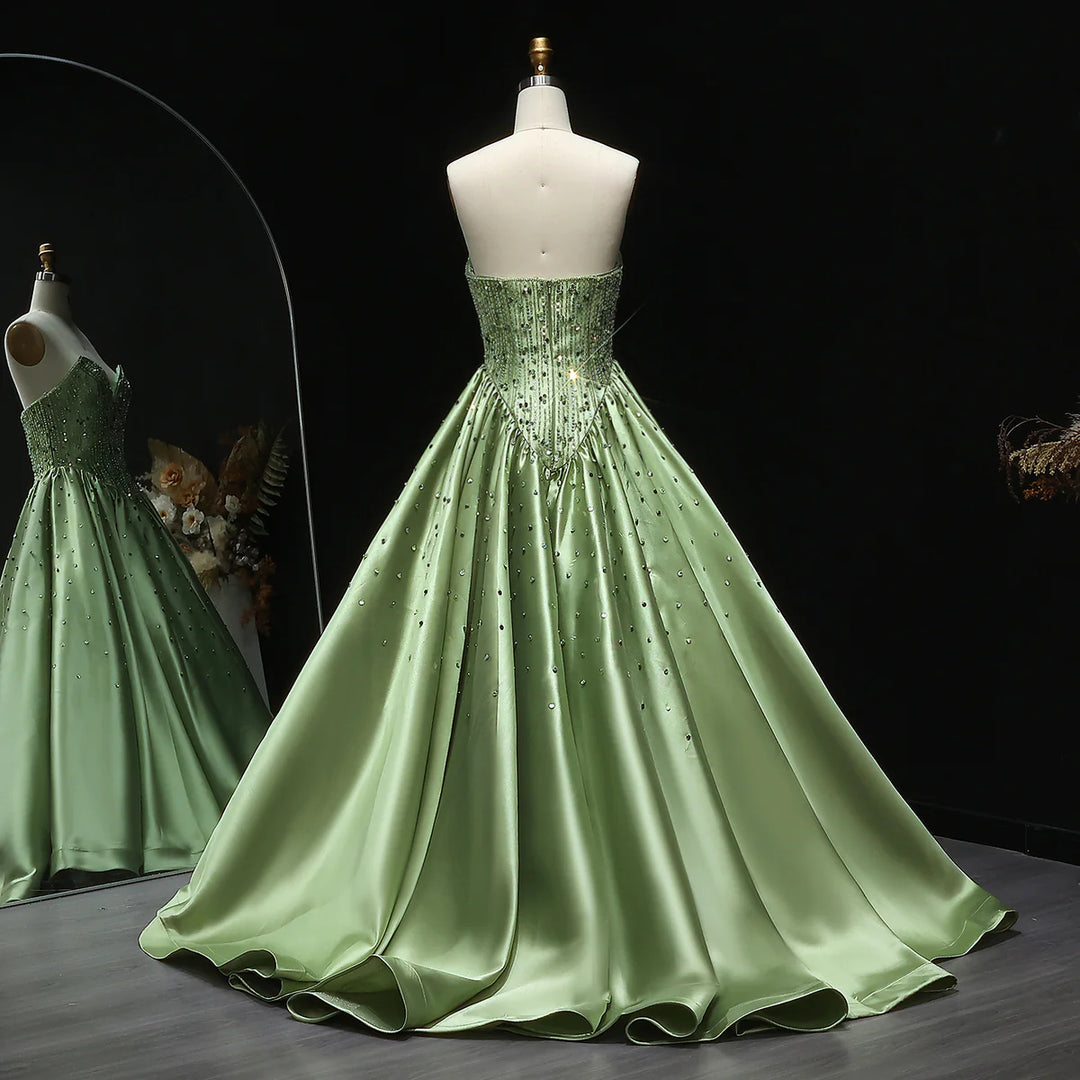 Glamorous Green Sequin Off Shoulder Prom Dress XD011