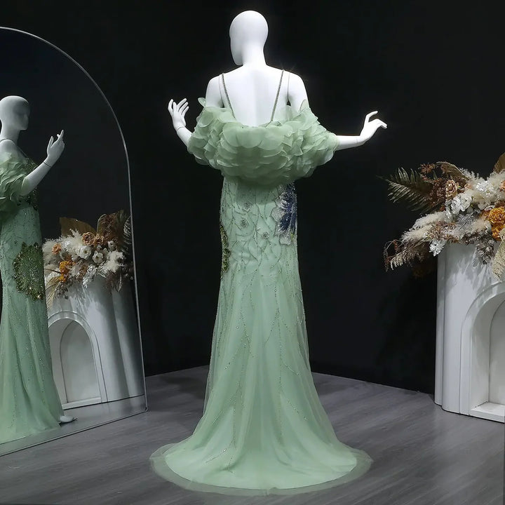 Luxury Pink Evening Dress with Burgundy Shawl Cape Spaghetti Straps SS515