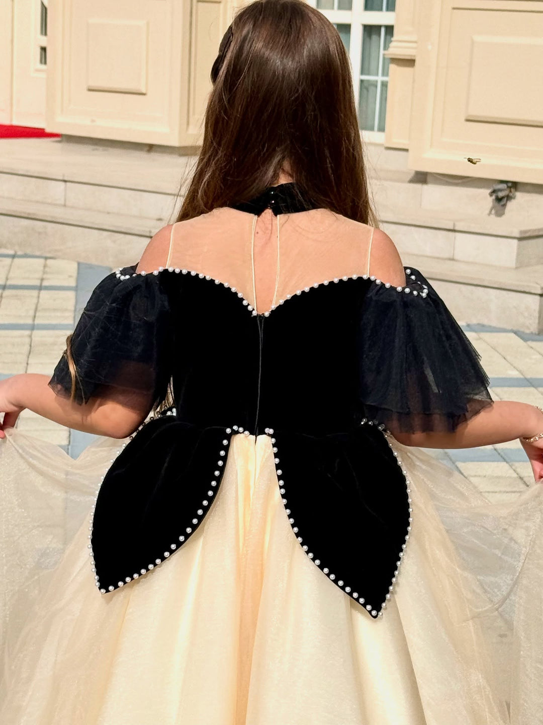 Elegant Black Off-Shoulder Princess Ball Gown Dress J115 Black / child-14 Elegant Black Off-Shoulder Princess Ball Gown Dress J115 Black / child-14