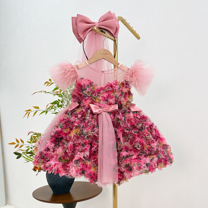Elegant Floral Flower Girl Dress Princess Birthday Party J846