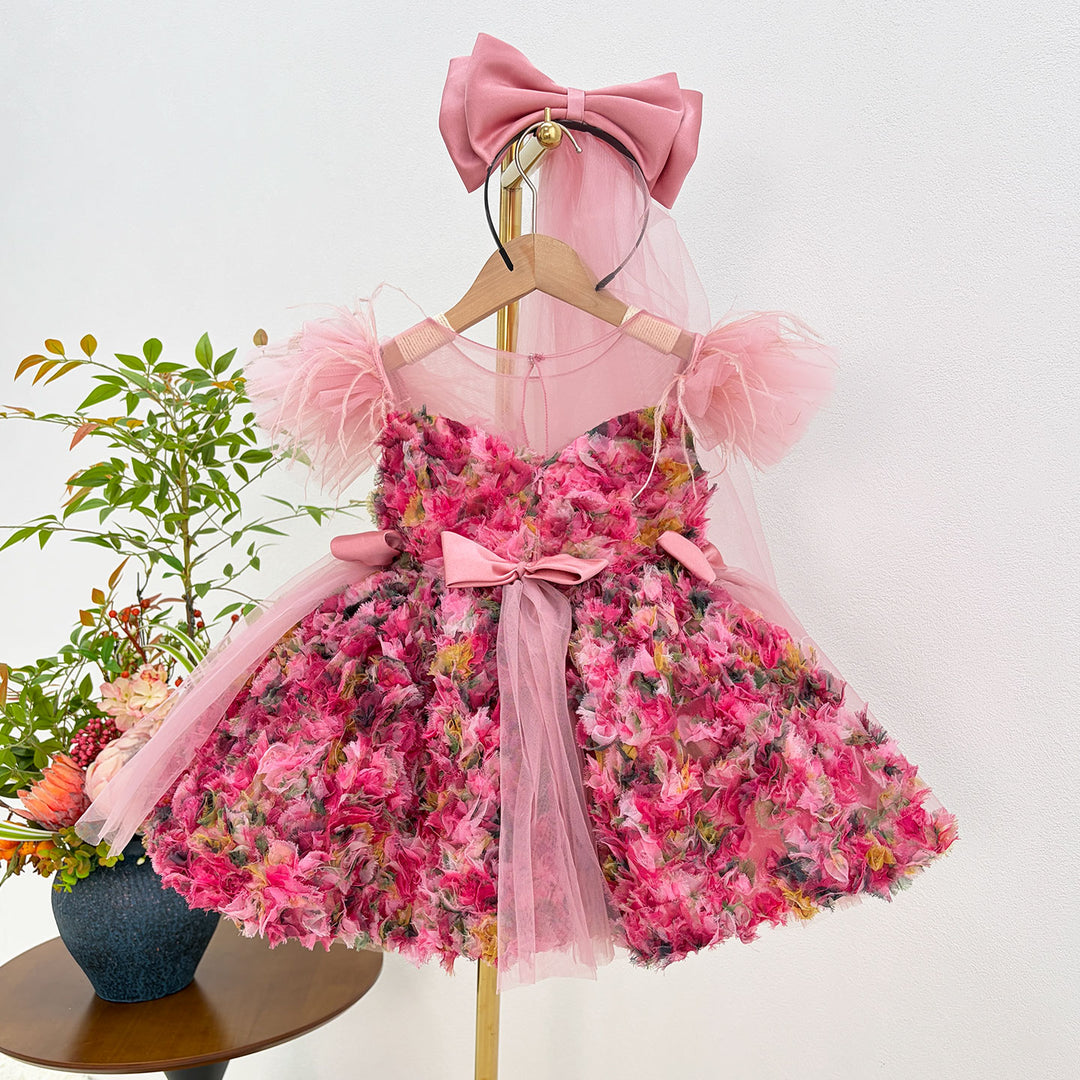 Elegant Floral Flower Girl Dress Princess Birthday Party J846