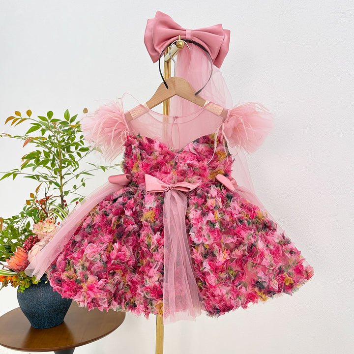 Elegant Floral Flower Girl Dress Princess Birthday Party J846