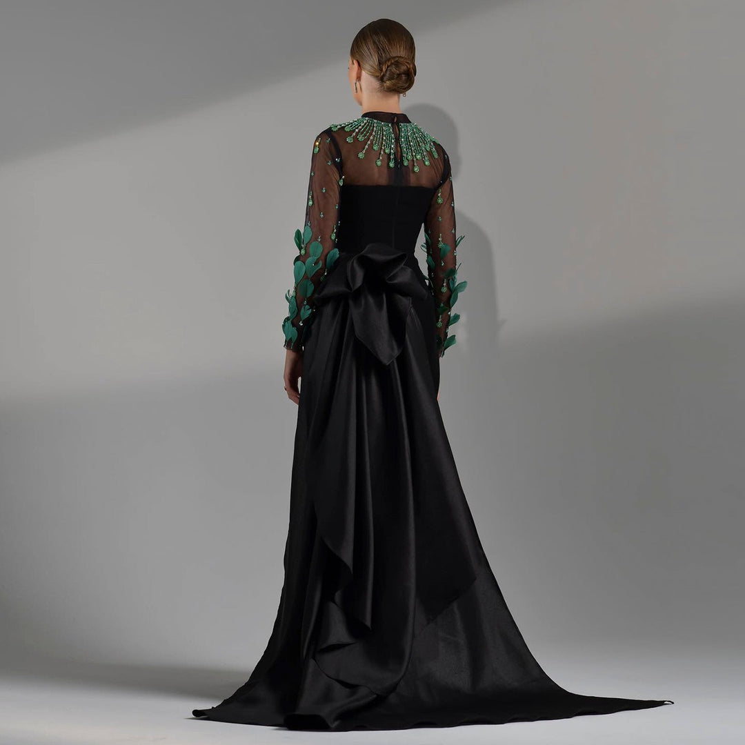 Luxury Rose Pink One Shoulder Mermaid Evening Dresses for Women Wedding Party High Slit Long Prom Formal Gowns Black / 8 Luxury Rose Pink One Shoulder Mermaid Evening Dresses for Women Wedding Party High Slit Long Prom Formal Gowns Black / 8