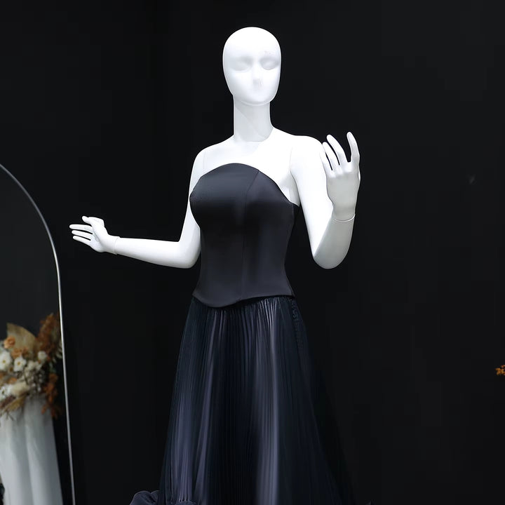 Elegant Green Strapless 3D Flowers Evening Dress SS230