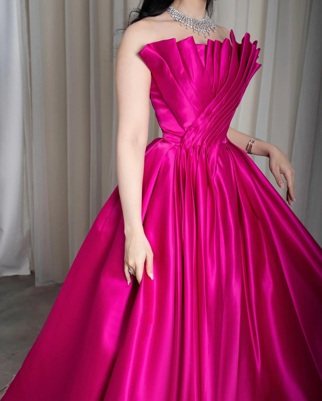 Luxury Rose Pink One Shoulder Mermaid Evening Dresses for Women Wedding Party High Slit Long Prom Formal Gowns DreamyVow Luxury Rose Pink One Shoulder Mermaid Evening Dresses for Women Wedding Party High Slit Long Prom Formal Gowns DreamyVow