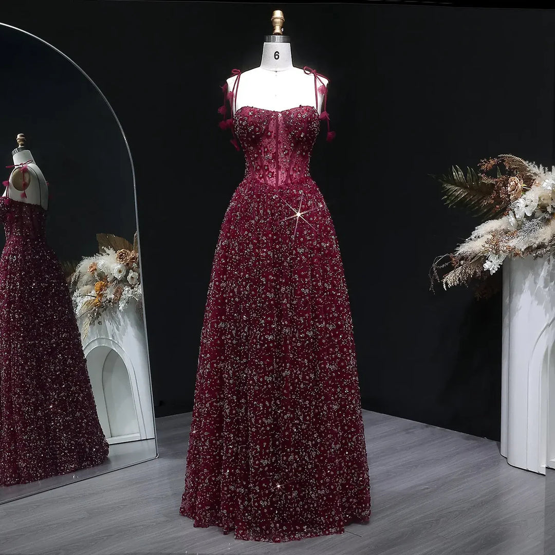 Delicate Pink 3D Floral Spaghetti Evening Dress SS701