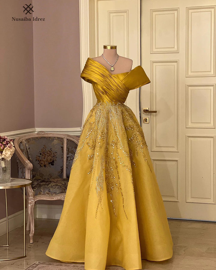 Glamorous Burgundy Off Shoulder Beaded Prom Dress SS582