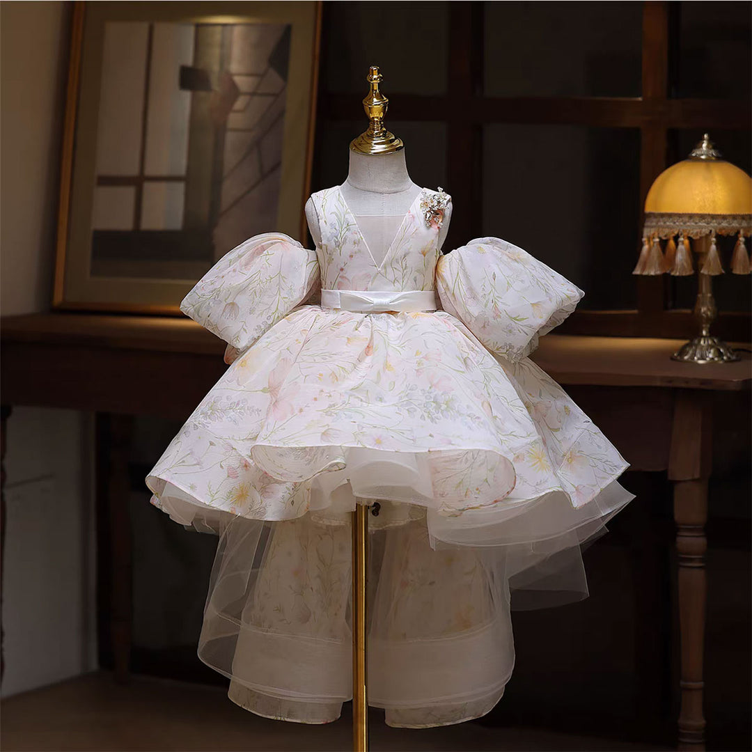 beige flower girl dress 34 Cute Flower Girl Dresses That Are Too Adorable for Words