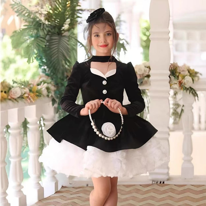 Elegant Knee Length Princess Flower Girl Pageant Birthday Dress J851