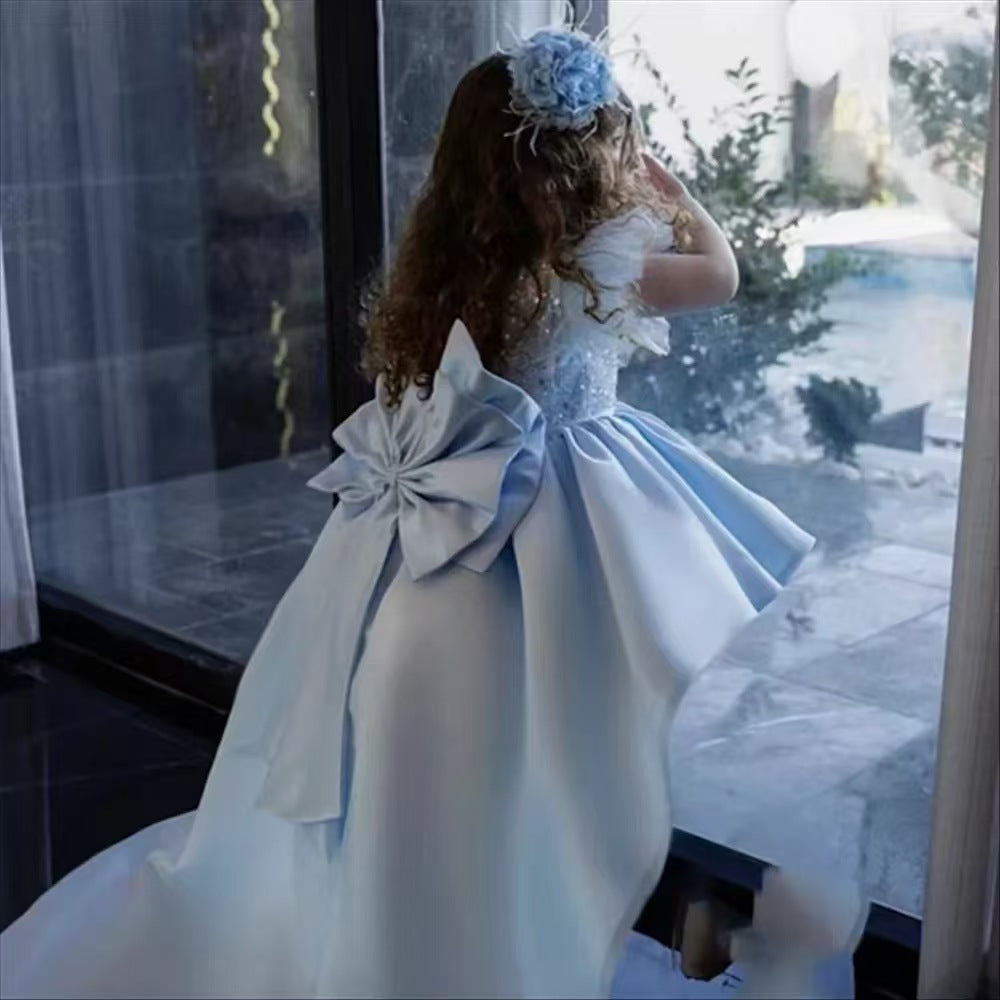 Luxury Princess Girl Dress Kids Birthday Party and Formal Gown J591