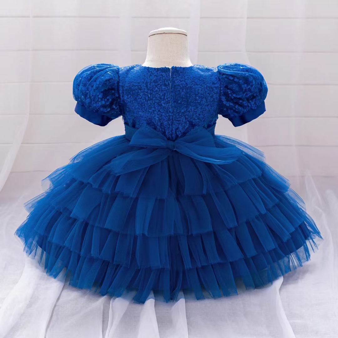 Luxury Royal Blue Flower Girl Dress for Kids Birthday Party Gown D174 Luxury Royal Blue Flower Girl Dress for Kids Birthday Party Gown D174