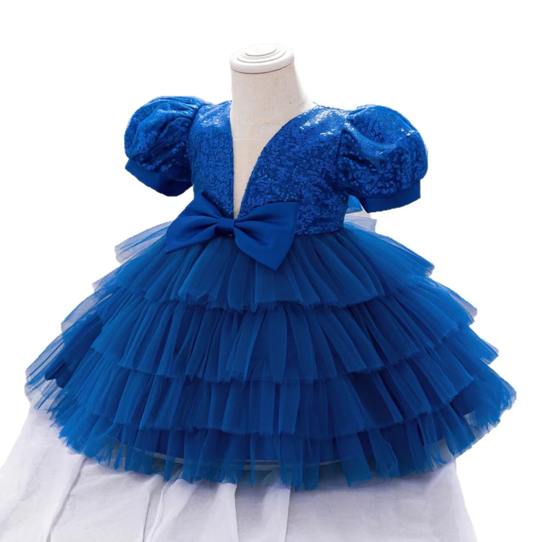 royal blue childrens dress Luxury Royal Blue Flower Girl Dress for Kids Birthday Party Gown D174 – DreamyVow