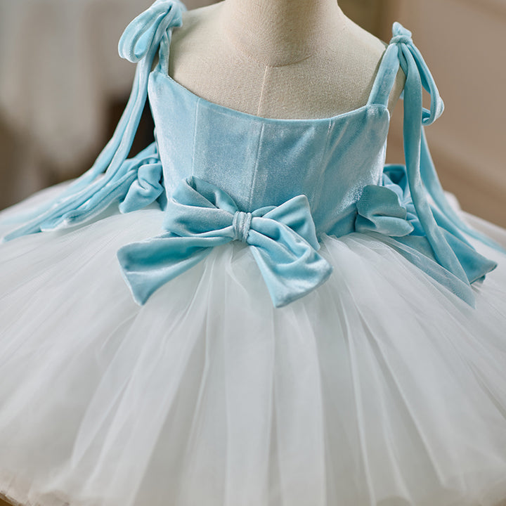 Pink and White Flower Girl Dress for Girls Birthday Party Performance D117