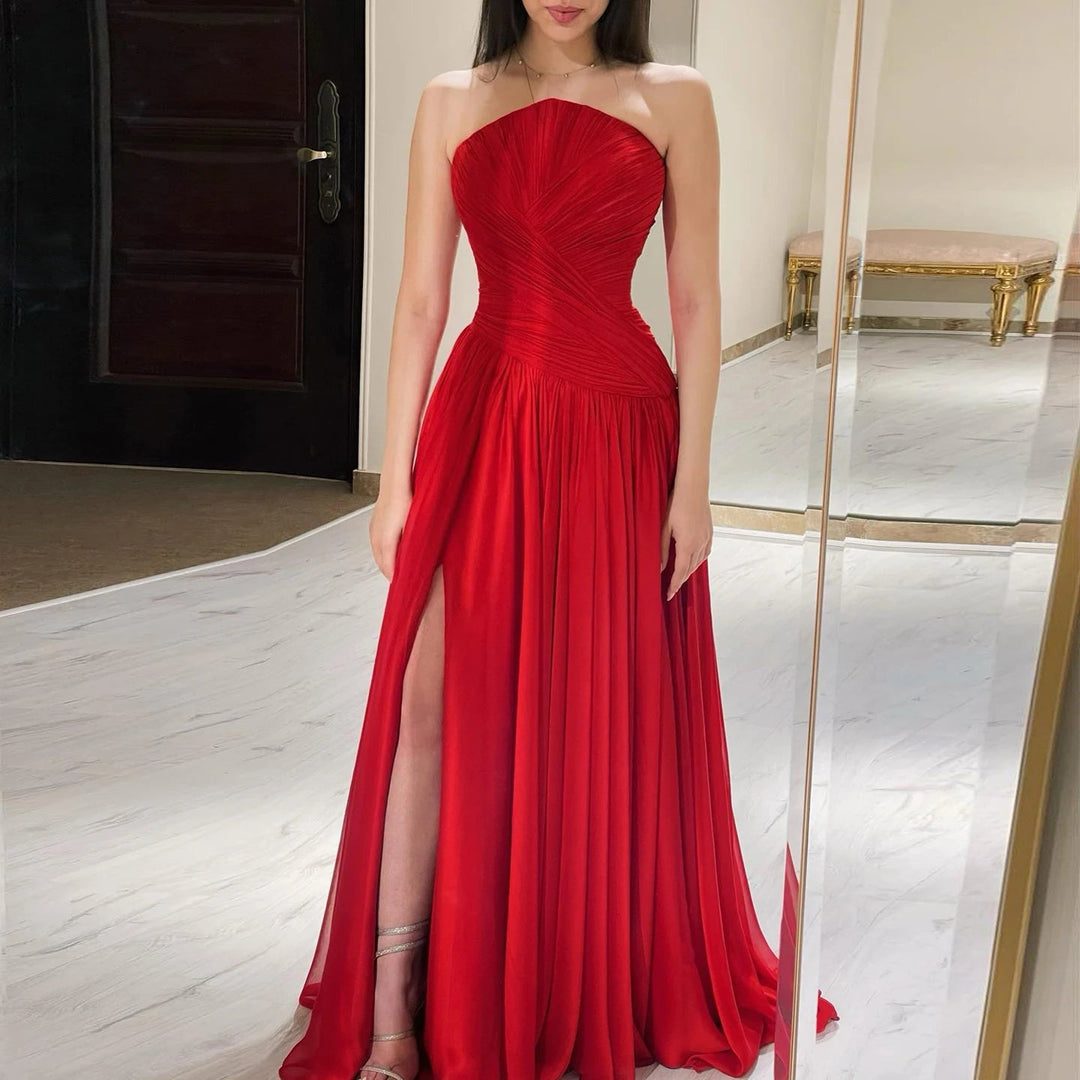 Luxury Silver Nude Evening Dresses with Cape Sleeves Champagne Women Wedding Party Dress Red / 12 Luxury Silver Nude Evening Dresses with Cape Sleeves Champagne Women Wedding Party Dress Red / 12