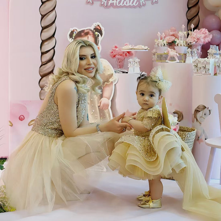 Luxury Princess Girl Gown Kids Birthday Wedding Party Dress J592