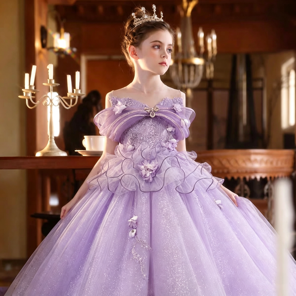 Dreamy Vow D308 Lilac girls formal gown, bodice