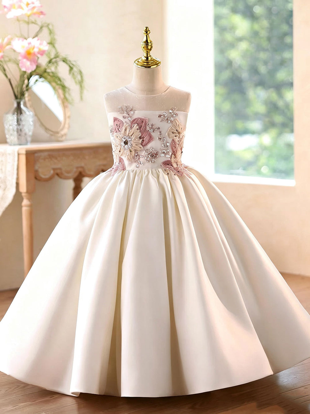 Dreamy Vow D379 Off White girls formal gown, full length