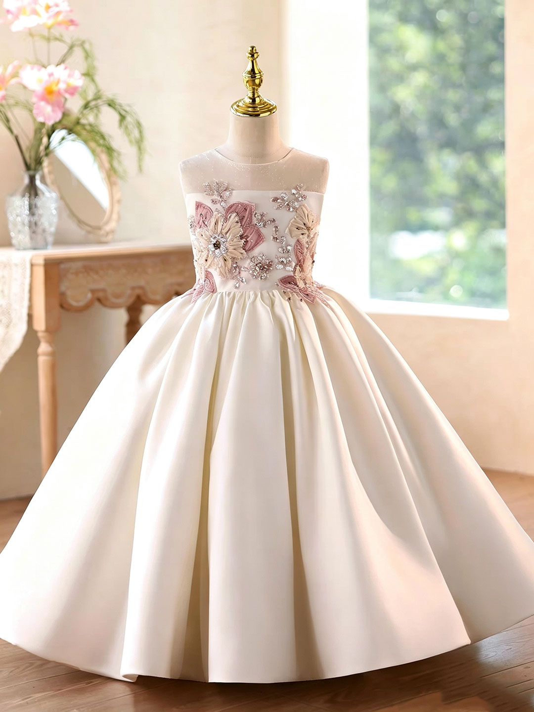 Dreamy Vow D379 Off White girls formal gown, full length