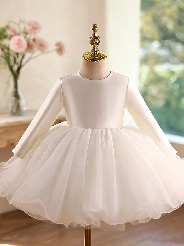 White D610 girls dress front