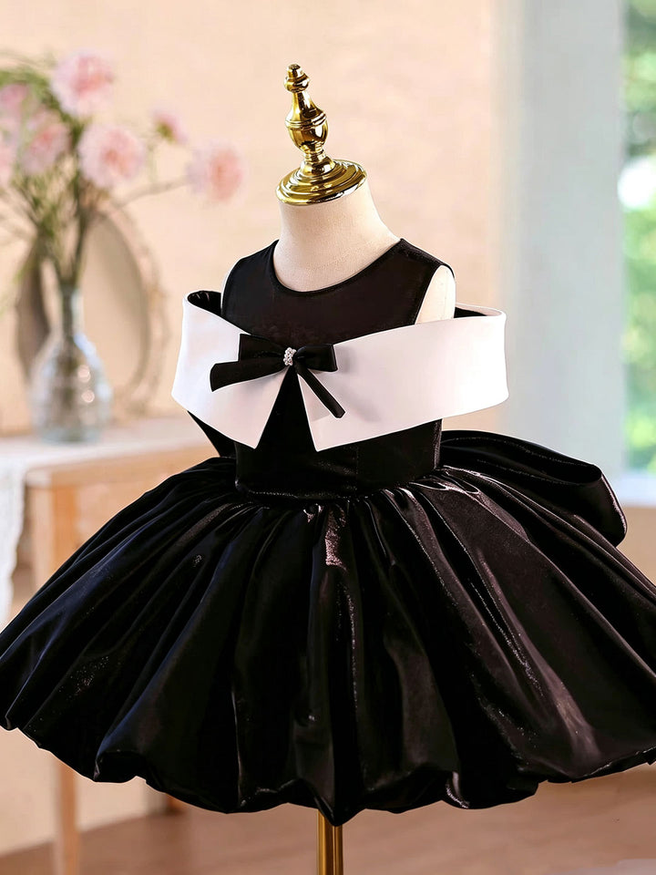 Black J923 girls dress front
