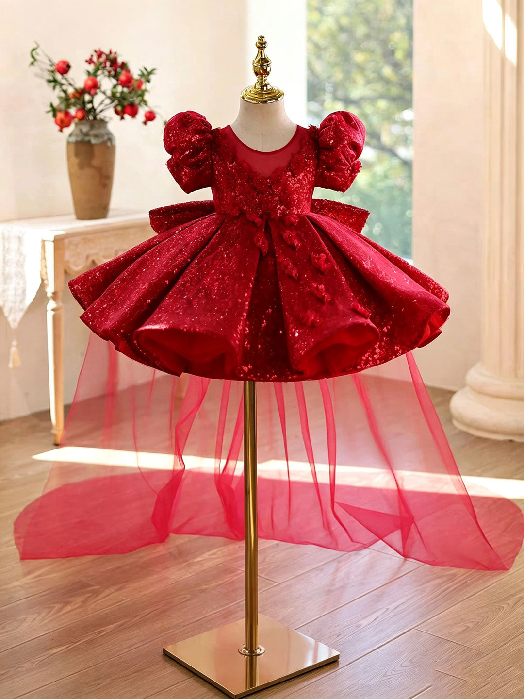 Dreamy Vow J925 Red girls occasion dress, front