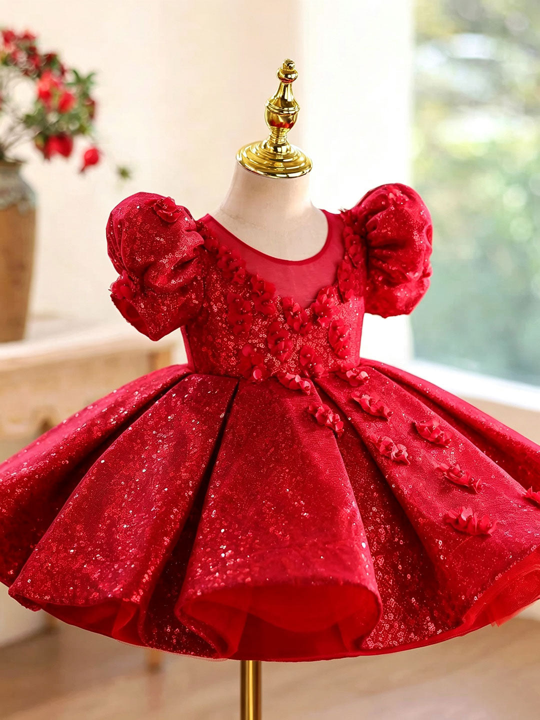 Dreamy Vow J925 Red girls occasion dress, skirt detail