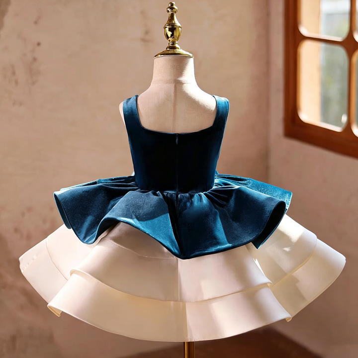 Dreamy Vow J926 Turquoise girls occasion dress, back