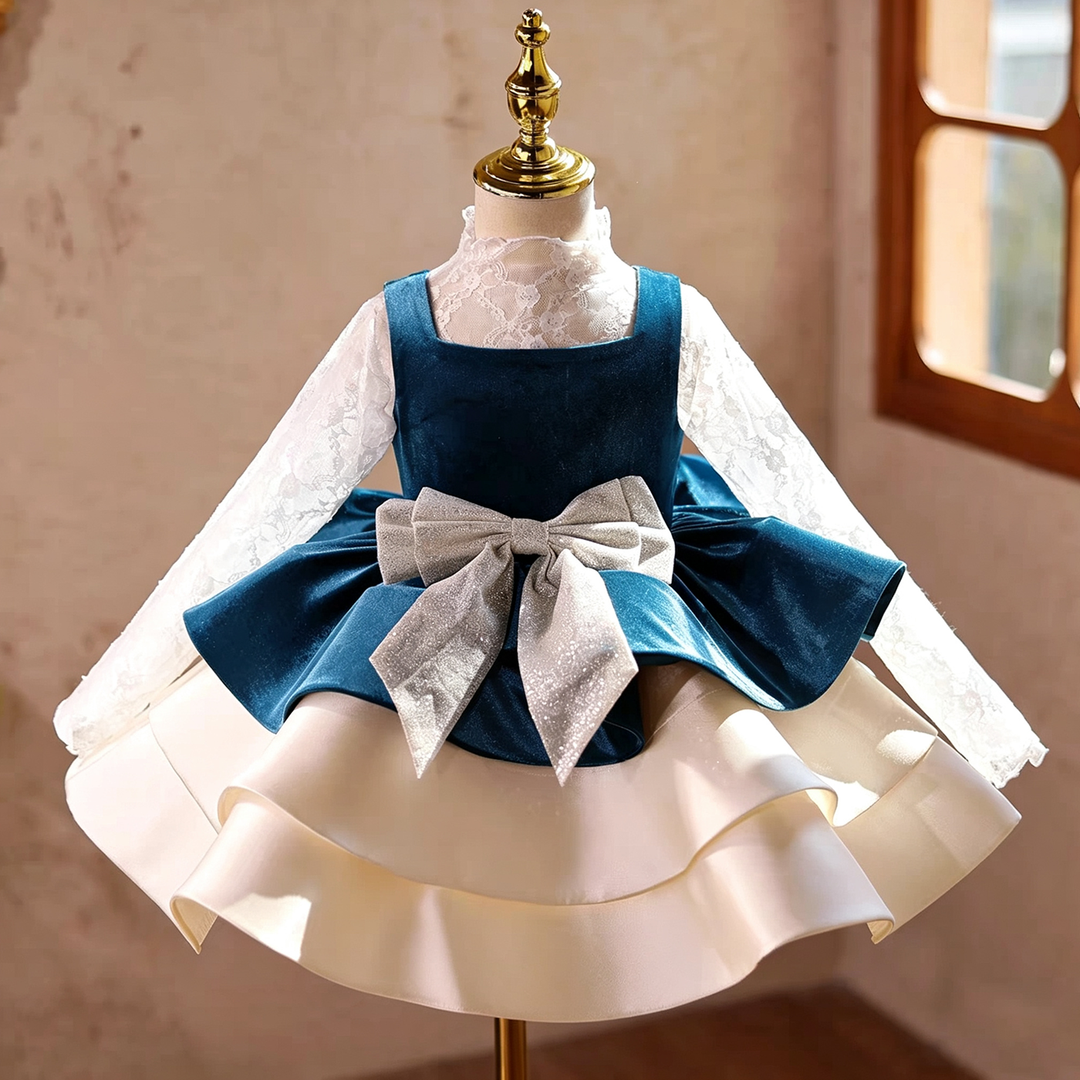 Dreamy Vow J926 Turquoise girls occasion dress, layered styling