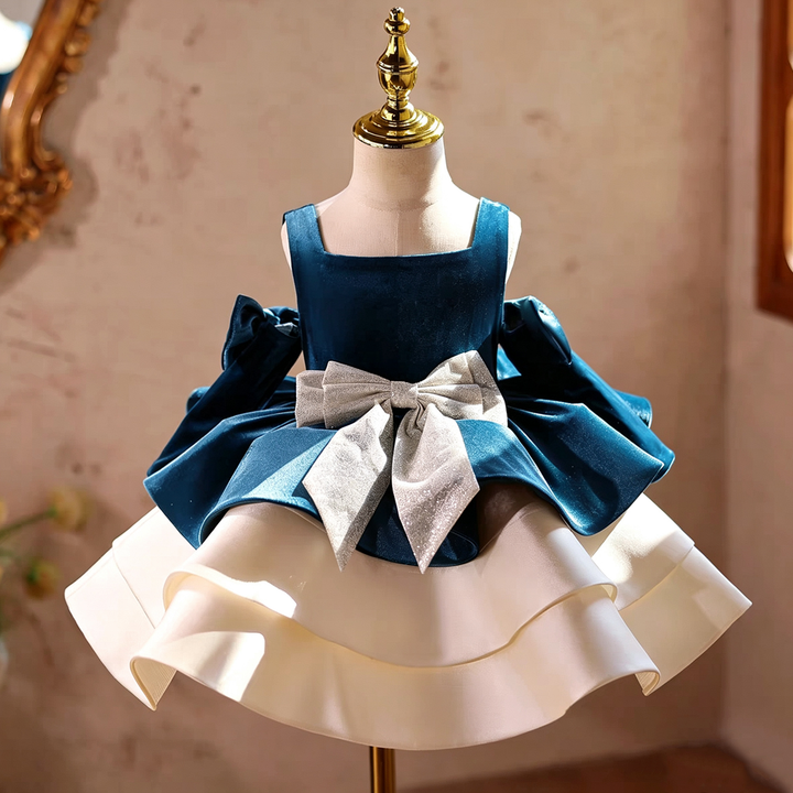 Dreamy Vow J926 Turquoise girls occasion dress, side front