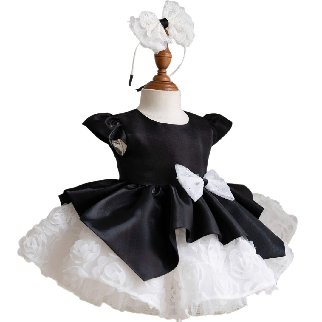 Dreamy Vow J927 Black White girls occasion dress, front
