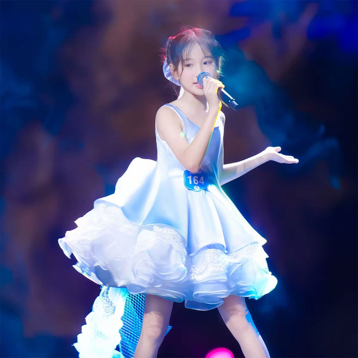 Dreamy Vow J928 Blue girls occasion dress, side front